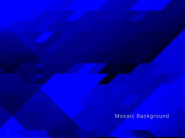抽象幾何学的青モザイクパターン形状装飾的背景ベクトル — ストックベクタ
