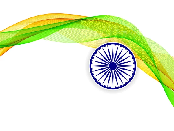 Astratto India Bandiera Segno Illustrazione Sfondo Vettoriale — Vettoriale Stock