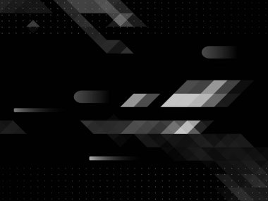 Karanlık geometrik siyah soyut arkaplan mozaik zarif tasarım modeli vektörü