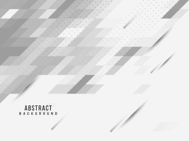 Soyut gri ve beyaz geometrik stil mozaik modern arkaplan tasarım vektörü