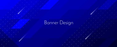 Soyut mavi geometrik renkli mozaik şekil banner model arkaplan vektörü