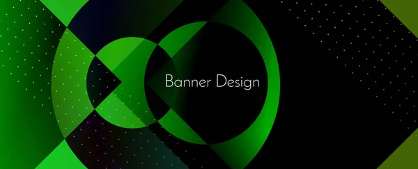 Abstracto Geométrico Colorido Moderno Decorativo Verde Diseño Banner Patrón Fondo — Archivo Imágenes Vectoriales
