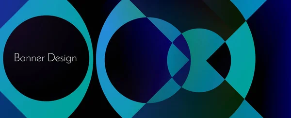Abstrait Géométrique Coloré Moderne Décoratif Bleu Conception Bannière Motif Arrière — Image vectorielle