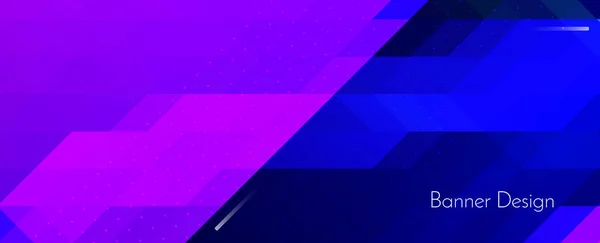 Abstrait Bleu Géométrique Coloré Mosaïque Forme Bannière Motif Fond Vecteur — Image vectorielle