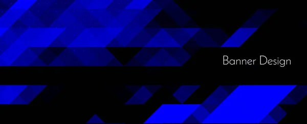 Abstrato Azul Geométrico Colorido Mosaico Forma Banner Padrão Fundo Vetor — Vetor de Stock