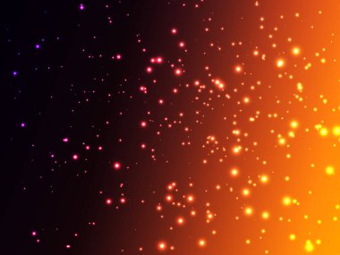 Sihirli altın toz parçacıkları soyut parçacıklar ve simli renk arkaplan vektörü