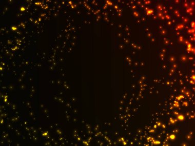 Sihirli altın toz parçacıkları soyut parçacıklar ve simli renk arkaplan vektörü