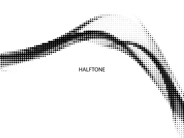 Zwart Wit Halftone Stijlvolle Bewegingspatroon Achtergrond Vector — Stockvector