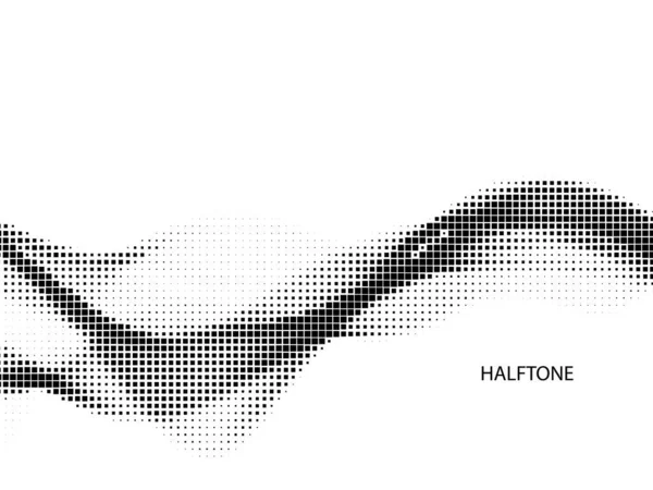 Zwart Wit Halftone Stijlvolle Bewegingspatroon Achtergrond Vector — Stockvector