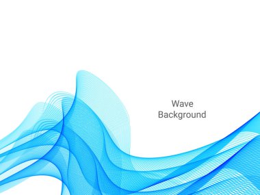 Soyut stil, pürüzsüz modern mavi dalga desen arka plan vektörü