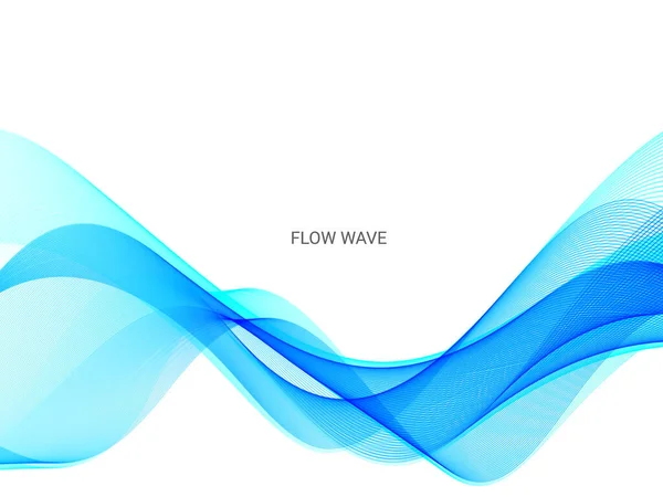 抽象的なスタイリッシュな装飾的な青曲線パターン波背景ベクトル — ストックベクタ