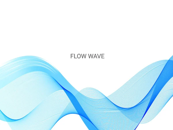 Abstract Stylish Smooth Modern Blue Wave Pattern Background Vector — Stock Vector