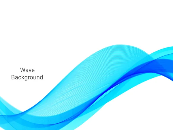 Abstrakte Moderne Fließende Blaue Wellenmuster Hintergrundvektor — Stockvektor