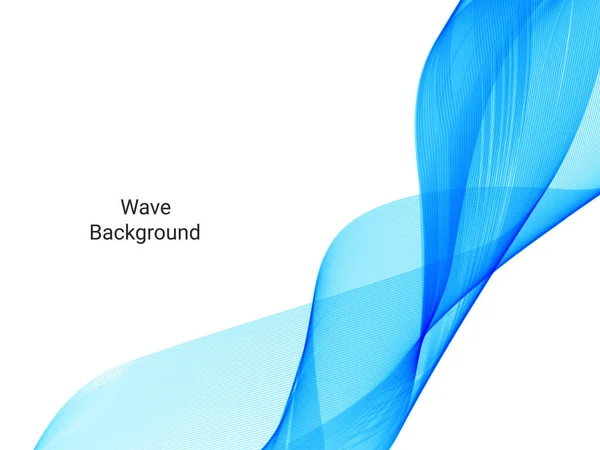 Abstraktní Modrá Moderní Tekoucí Stylová Vlna Bílém Pozadí Ilustrační Vzor — Stockový vektor