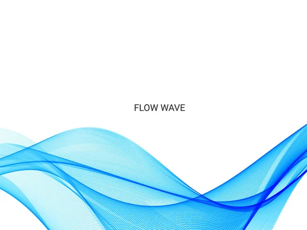 Abstract Blue Modern Flowing Stylish Wave White Backround Illustration Pattern — Stock Vector