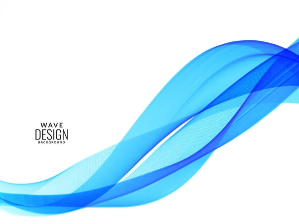Abstract Blauw Modern Stromende Stijlvolle Golf Witte Achtergrond Illustratiepatroon Vector — Stockvector
