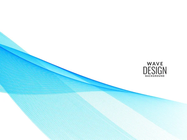 Abstracto Azul Moderno Fluyendo Onda Elegante Blanco Fondo Ilustración Patrón — Vector de stock