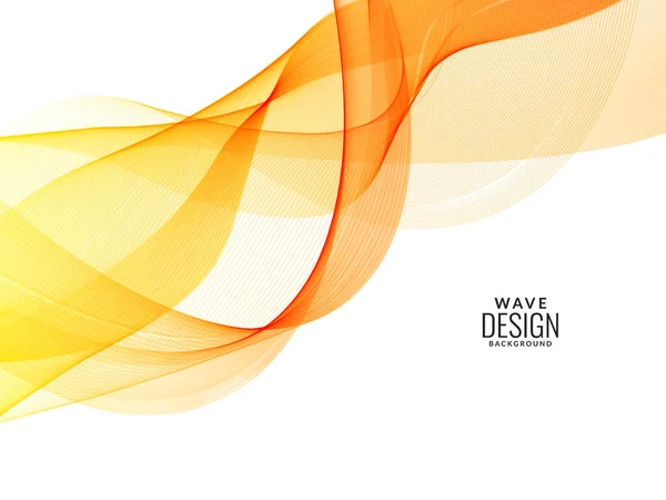 Dekoratif Tasarım Modern Desen Zarif Sarı Dalga Arkaplan Vektörü — Stok Vektör