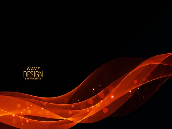 Abstracto Redish Naranja Luz Que Fluye Onda Elegante Ilustración Moderna — Vector de stock