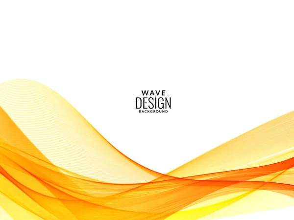 Decoratief Design Modern Patroon Met Stijlvolle Gladde Gele Golf Achtergrond — Stockvector