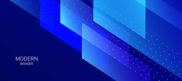 Absztrakt Kék Elegáns Geometrikus Színes Dekoratív Design Banner Háttér Vektor — Stock Vector