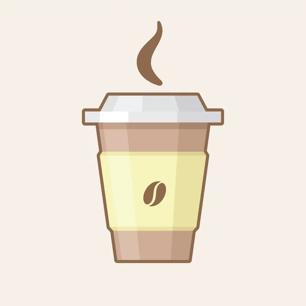 Paket servisi olan restoran kahve fincanı illüstrasyon buğulaması vektör