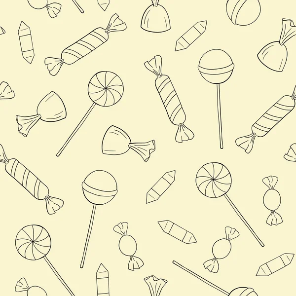 Şeker ile sorunsuz vektör desen