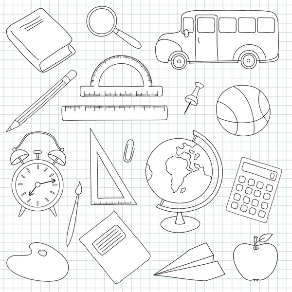 Vektör okul Icons set