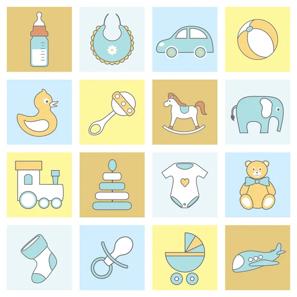 satır bebek simgeler vektör kümesi