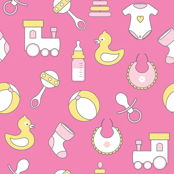 düz bebek simgeleri ile Seamless Modeli