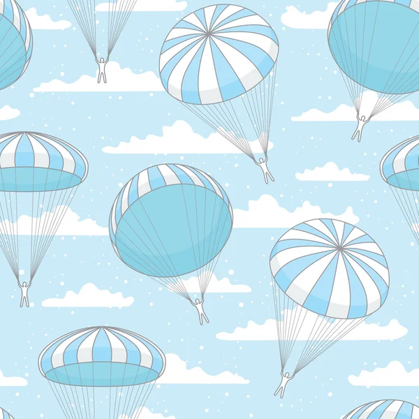Vector  pattern with  parachutes — Stock Vector