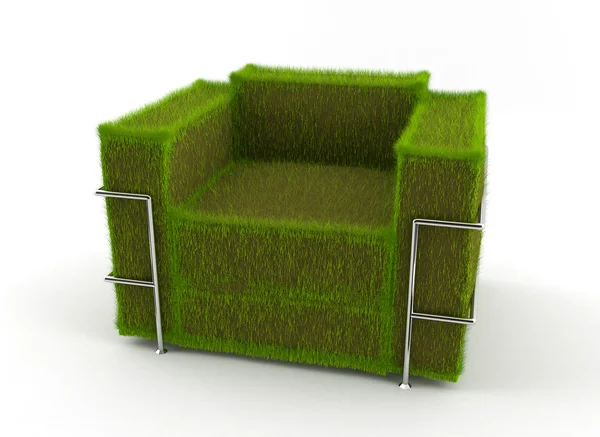 Isolated green sofa — Stock Photo, Image