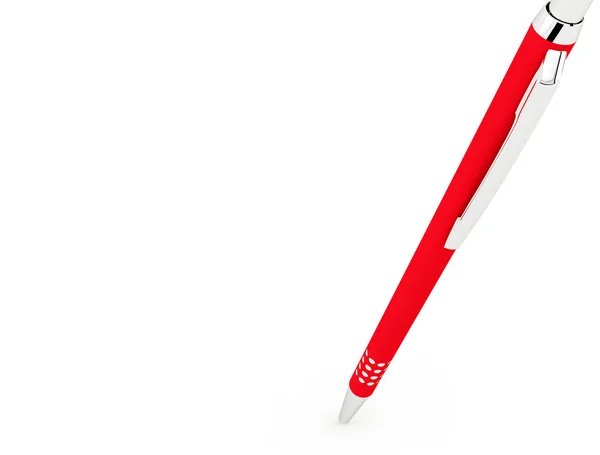 Kuličkové pero červené — Stock fotografie
