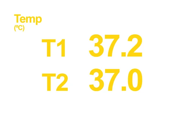 Temperature Celsius Monitoring Hospital Temperature Monitor Screen — Stock Photo, Image