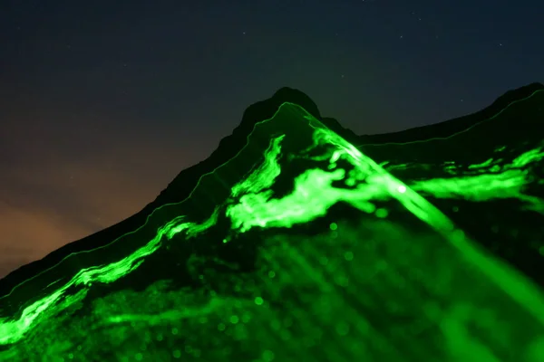 Art Laser Origine Sur Les Montagnes Photos De Stock Libres De Droits