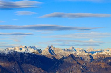 Kış panorama Monte Grappa, İtalya