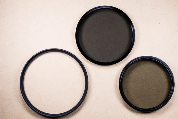 Photographic lens filter — Stock Photo, Image