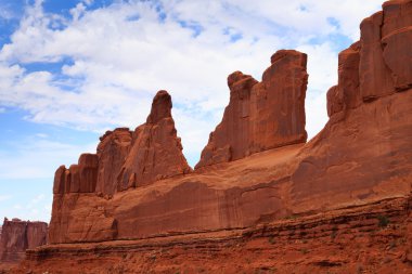 Panorama Arches National Park, Utah üzerinden. ABD