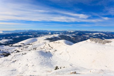 Kış panorama Monte Grappa, İtalya