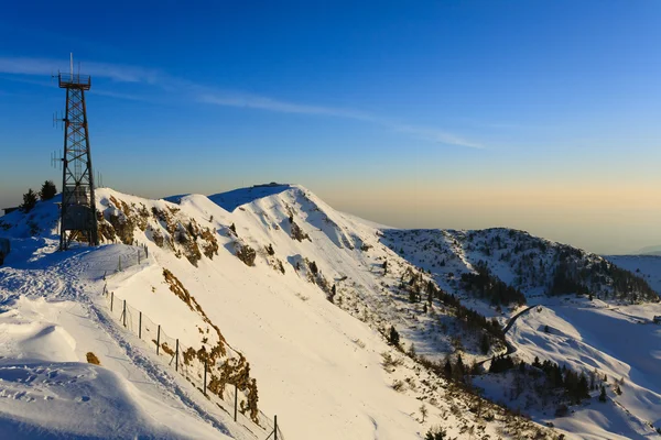 Winterpanorama vom monte grappa, Italien — Stockfoto
