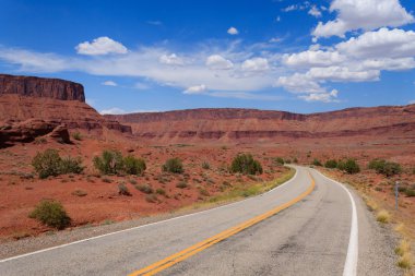 Utah panorama, perspektif içinde yol