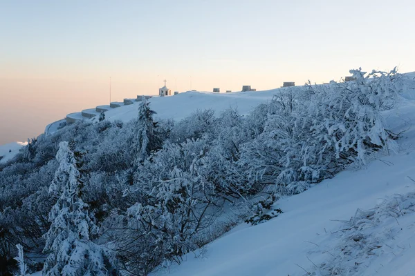 Paesaggio invernale Monte Grappa — Foto Stock