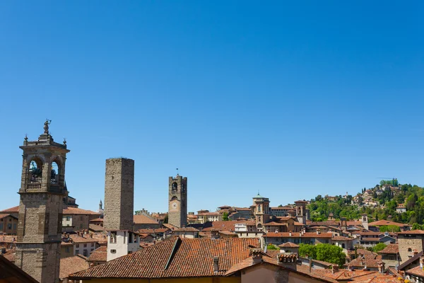 Panorama italiano, città alta di Bergamo " — Foto Stock