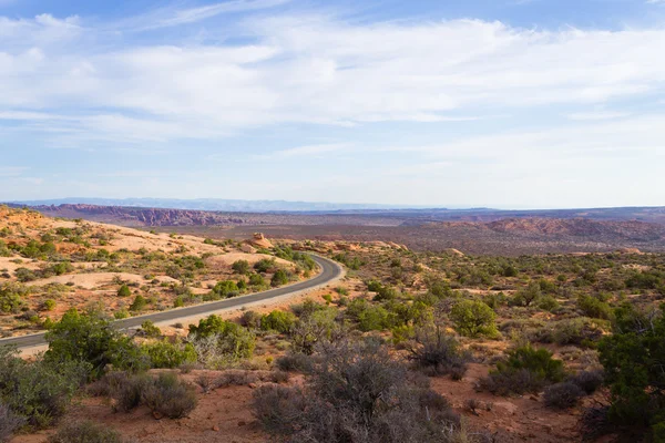 Panorama del Parque Nacional Arches, Utah. Estados Unidos — Foto de Stock