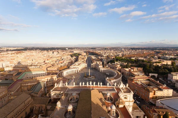 Saint Peter square aerial view, Vatican city. Rome landscape, Italy