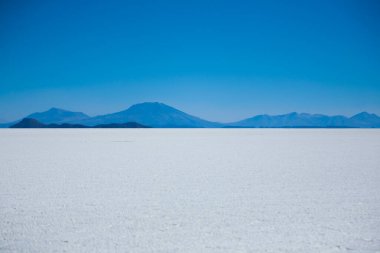 Salar de Uyuni, Bolivya. Dünyadaki en büyük tuz düzlüğü. Bolivya manzarası