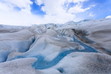 Perito Moreno buzul oluşumları detaylı görünüm, Patagonya, Arjantin