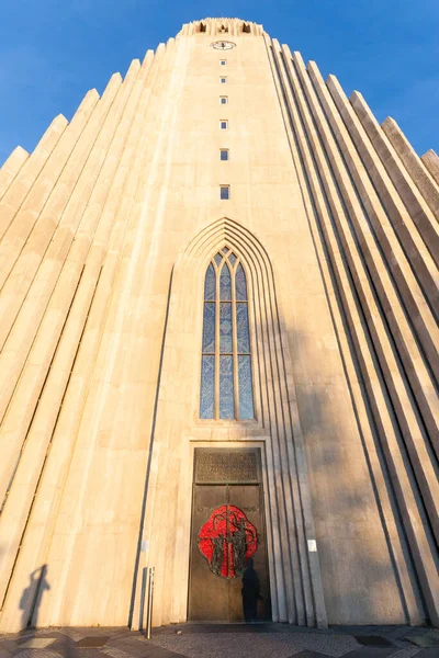 Hallgrimskirkja Kilisesi Dış Görünüş Reykjavik Dönüm Noktası Reykjavik Katedrali Gündüz — Stok fotoğraf