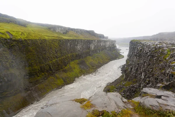 Cascades Dettifoss Vue Saison Estivale Islande Paysage Islandais — Photo