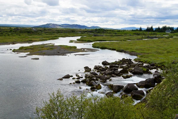 Sitio Thingvellir Islandia Famoso Hito Islandés Islandia Círculo Oro —  Fotos de Stock